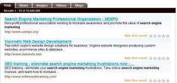 Search Engine Marketing Search Results