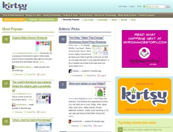 Kirtsy Home Page