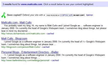Matt Cutts Duplicate Web Pages